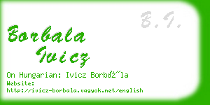 borbala ivicz business card